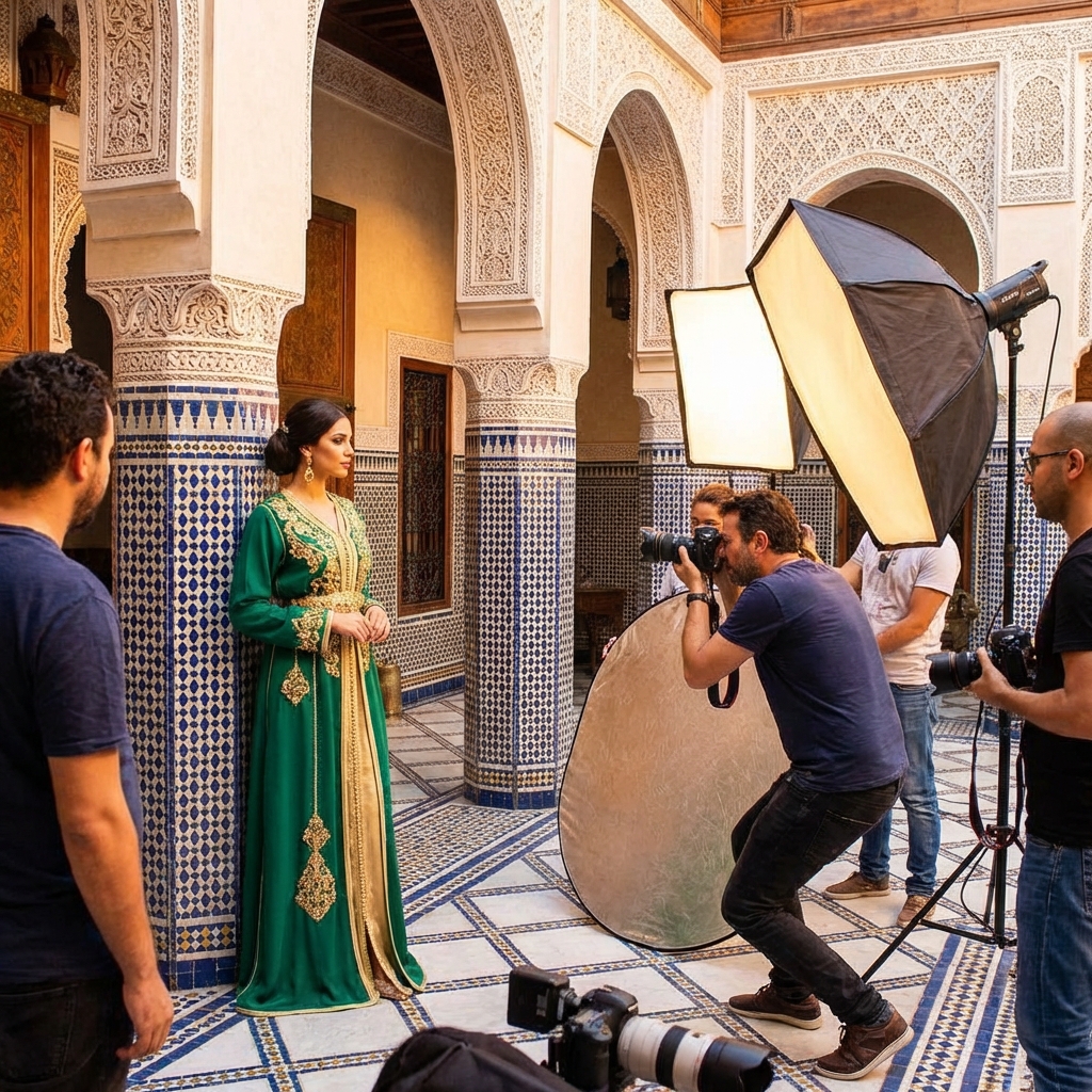 Shooting caftan - Photographie Marrakech